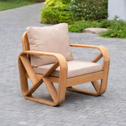 Bålamöllan – teak lounge armchair with cushions