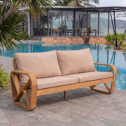 Bålamöllan – 3-osobowa sofa lounge z teaku z poduszkami