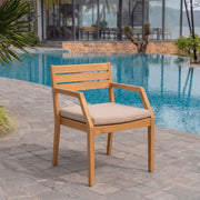 Gunnaröd – A/B grade teak dining chair with seat cushion